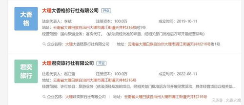 大理大香格旅行社業務經營許可證被吊銷，國內旅游業務受重創